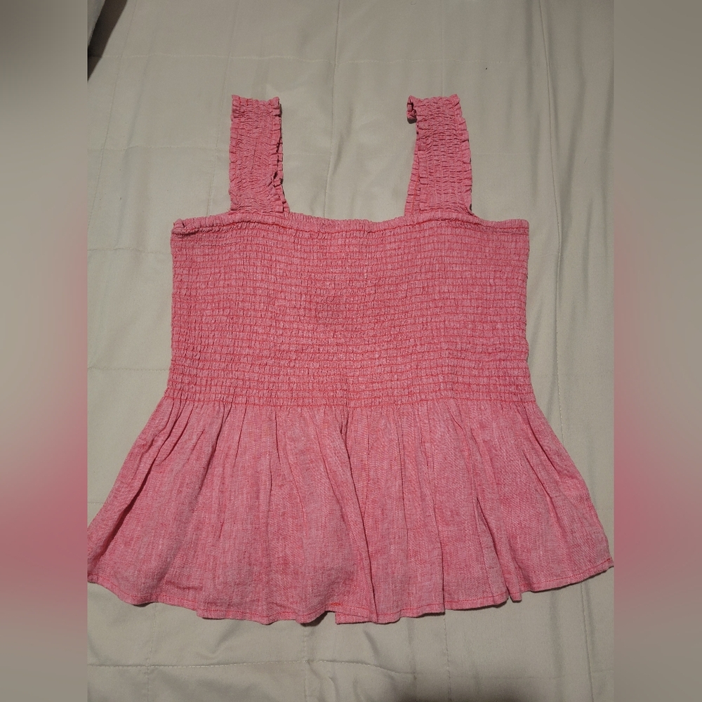 Maeve Pink Smocked Blouse